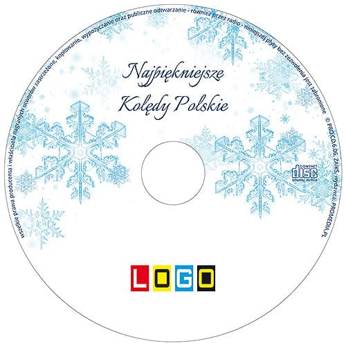 Płyty z kolędami w kopercie foliowej - BK-384- nadruk na płycie z LOGO