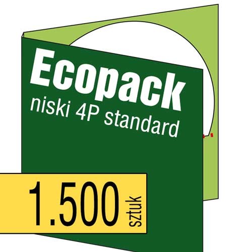 Ecopacki niskie 4P - standardowe jednołamowe, 1 płyta - 1.500 szt.