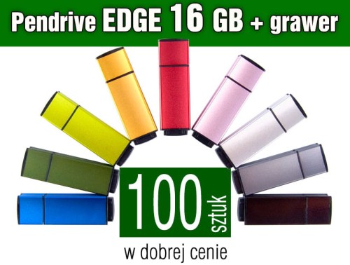 Pendrive EDGE 16 GB z grawerem - komplet 100 szt.