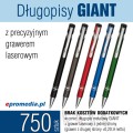 Długopisy metalowe GIANT z grawerem - komplet 750 szt.