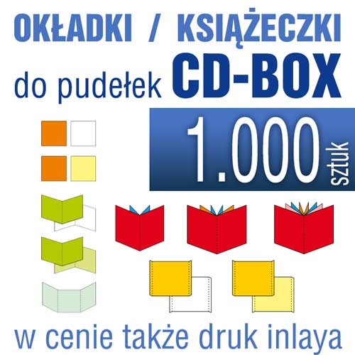 druk okładek i książeczek do pudełka standardowego CD-BOX - od 2 do 36 stron + inlay