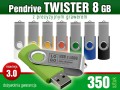 Pendrive Twister 3.0 - 8 GB z grawerem lub nadrukiem full kolor CMYK - pakiet 350 szt.