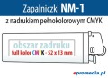 zapalniczki NM-1 z nadrukiem pełnokolorowym CMYK - specyfikacja nadruku