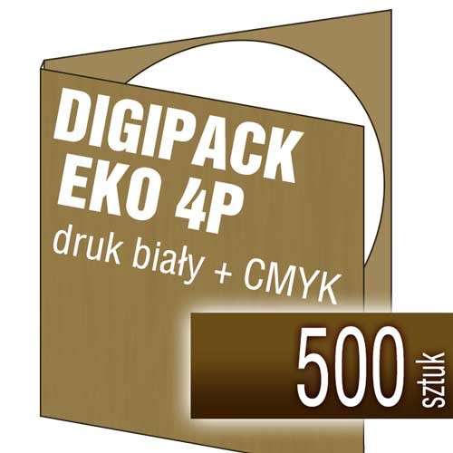 Digipacki 4P EKO - Kraftliner 300g, druk biały + full kolor CMYK - 500 szt.