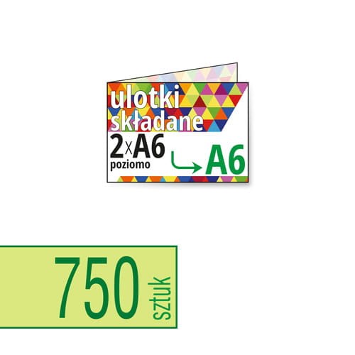 Ulotki składane 2 x A6 poziomo do A6 w atrakcyjnej niskiej cenie