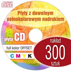 Płyty CD + nadruk offset - pakiet 300 szt.