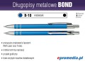Długopisy metalowe BOND z grawerem - kolor B-10 niebieski