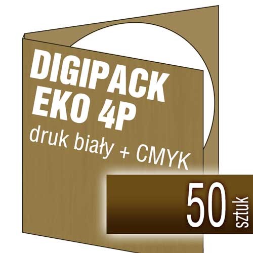 Digipacki 4P EKO - Kraftliner 300g, druk biały + full kolor CMYK - 50 szt.