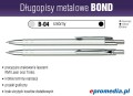 Długopisy metalowe BOND z grawerem - kolor B-04 srebrny