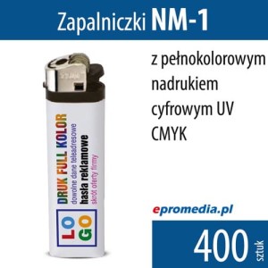 Zapalniczki NM-1 z nadrukiem - pakiet 400 szt.