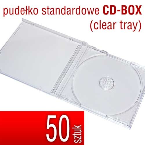 pudełko plastikowe do płyt CD, DVD - CD-BOX - clear tray