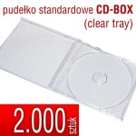 Pudełko CD-BOX (clear tray) - pakiet 2.000 szt.