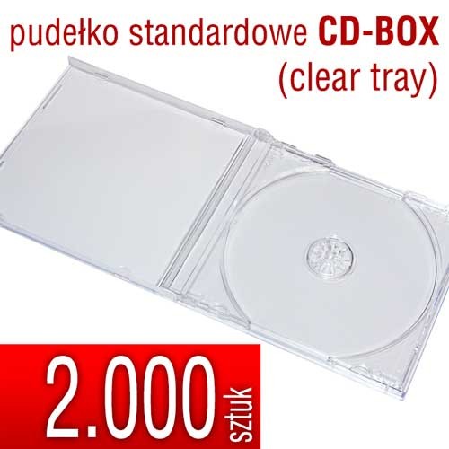 pudełko plastikowe do płyt CD, DVD - CD-BOX - clear tray