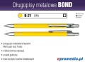 Długopisy metalowe BOND z grawerem - kolor B-21 żółty