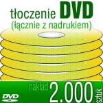 Tłoczenie DVD + nadruk - pakiet 2.000 szt.