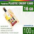 Pendrive Goodram PLASTIC CREDIT CARD 16 GB z nadrukiem pełnokolorowym CMYK - komplet 100 szt.