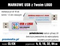 Pendrive CLICK z pełnokolorowym nadrukiem cyfrowym UV (CMYK)