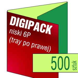 Digipack 6P (tray po prawej) - pakiet 500 szt.
