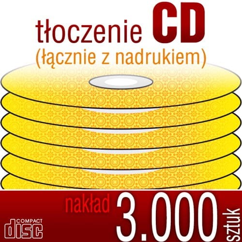 Tłoczenie płyt CD (+ nadruk na płycie) - 3.000 szt.