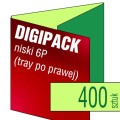 Digipacki 6P - dwułamowe, z tacką po prawej stronie - druk pełnokolorowy CMYK + uszlachetnienie folią błysk lub mat bez dopłaty - 400 szt.
