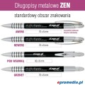 Długopisy metalowe ZEN z grawerem - standardowe obszary znakowania