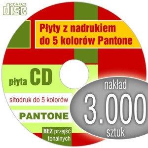 Płyty CD + sitodruk (3-5 kol. Pantone) - pakiet 3.000 szt.