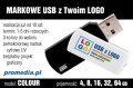 Pendrive COLOUR z nadrukiem full kolor - kolor obudowy: biało-czarny