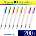 Długopisy TEK z nadrukiem pełnkolorowym - 200 szt.