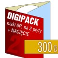 Digipacki niskie 6P - dwułamowe, na 2 płyty + NACIĘCIE na książeczkę - druk pełnokolorowy - 300 szt.