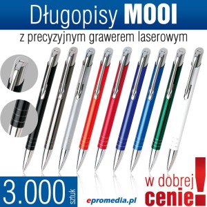 Długopisy MOOI z grawerem - pakiet 3.000 szt.