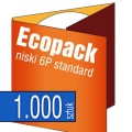 Ecopacki niskie 6P - dwułamowe, 1 płyta - druk cyfrowy pełnokolorowy - 1000 szt.