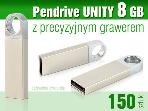 Pendrive UNITY 8 GB z grawerem - pakiet 150 szt.