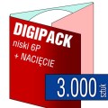 Digipacki niskie 6P - dwułamowe, na 1 płytę + NACIĘCIE na książeczkę - druk cyfrowy pełnokolorowy - 3.000 szt.