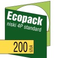 Ecopacki niskie 4P - standardowe jednołamowe, 1 płyta - 200 szt.