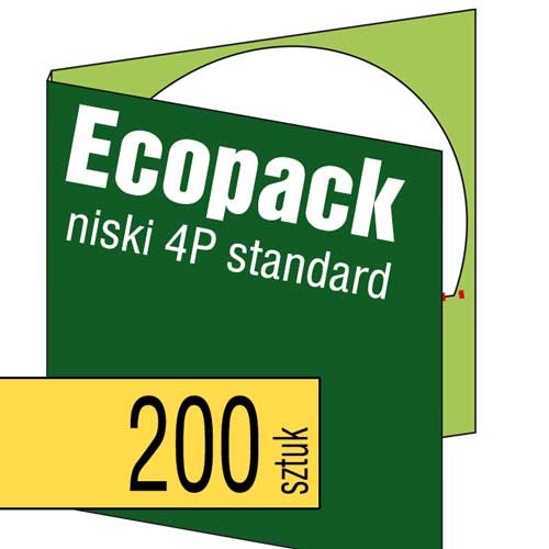 Ecopacki niskie 4P - standardowe jednołamowe, 1 płyta - 200 szt.
