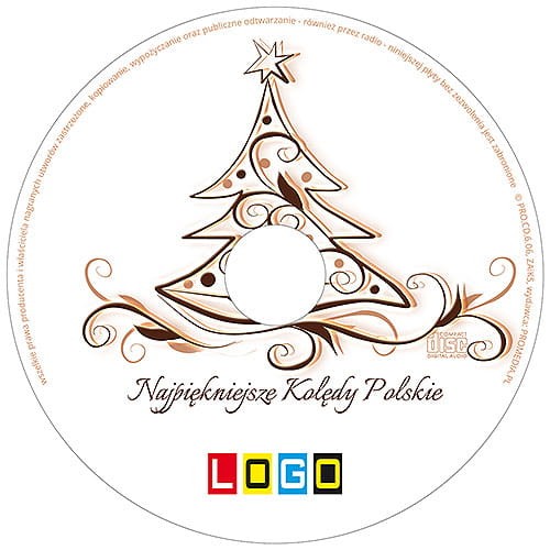 Płyty z kolędami w kopercie foliowej - BK-275 - nadruk na płycie z LOGO