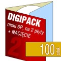 Digipacki niskie 6P - dwułamowe, na 2 płyty + NACIĘCIE na książeczkę - druk pełnokolorowy - 100 szt.