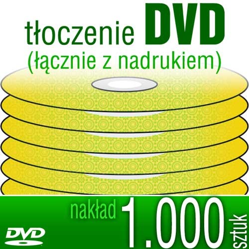 Tłoczenie płyt DVD (+ nadruk na płycie) - 1.000 szt.