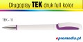 Długopisy TEK z nadrukiem cyfrowym UV FULL KOLOR - kolorystyka TEK 11