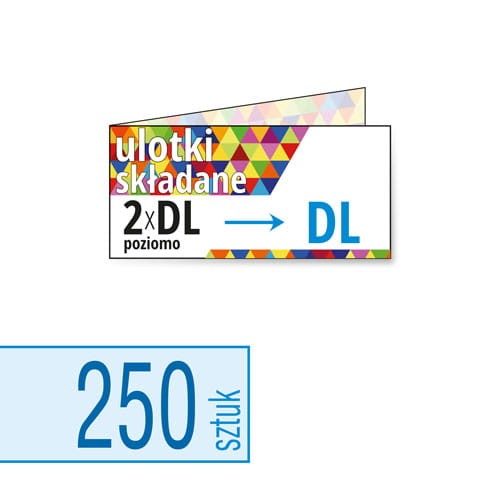 Ulotki składane 2xDL poziomo do DL w atrakcyjnej niskiej cenie