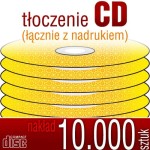 Tłoczenie CD + nadruk - pakiet 10.000 szt.