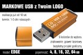 Pendrive EDGE 32 GB z grawerem - kolor  pomarańczowy