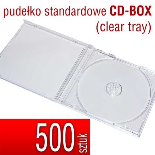 pudełko plastikowe do płyt CD, DVD - CD-BOX - clear tray