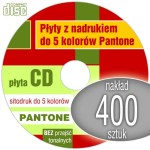Płyty CD + sitodruk (3-5 kol. Pantone) - pakiet 400 szt.