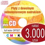 Płyty CD + nadruk offset - pakiet 3.000 szt.