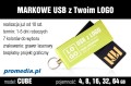 Pendrive CUBE 16 GB z grawerem - kolor zielony