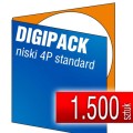 Digipacki niskie 4P - standardowe jednołamowe, 1 płyta - druk cyfrowy pełnokolorowy - 1.500 szt.
