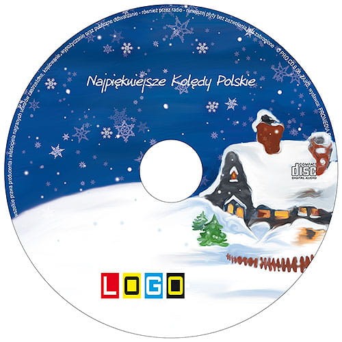 Płyty z kolędami w kopercie foliowej - BK-386- nadruk na płycie z LOGO