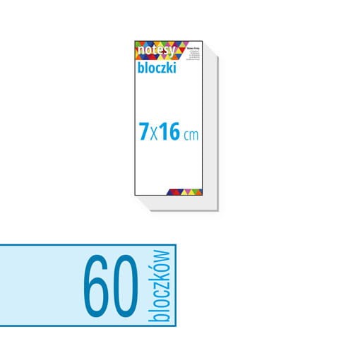 notesy reklamowe, bloczki reklamowe 7x16 cm - ilość kartek w bloczku: do wyboru 25 / 50 / 100 kartek + plecki kartonowe