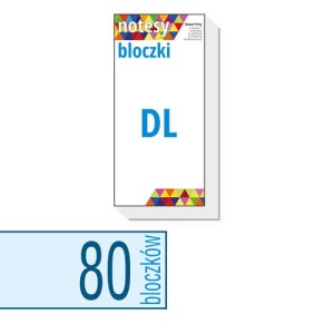 Notesy, bloczki reklamowe DL - 80 szt. 